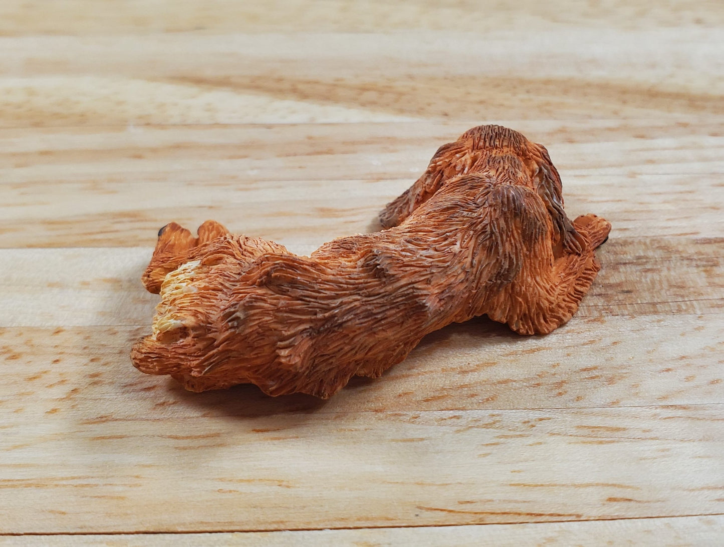 Dollhouse Dog English Cocker Spaniel Sleeping Brown 1:12 Scale Miniature Animal