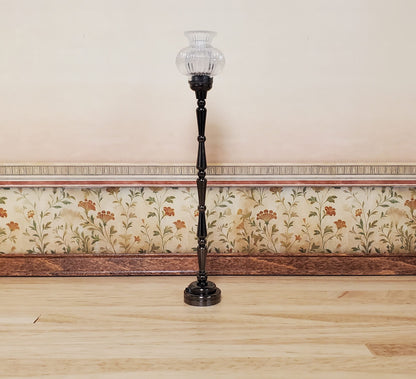 Dollhouse Tall Floor Lamp Battery Light Torchiere 1:12 Scale Miniature