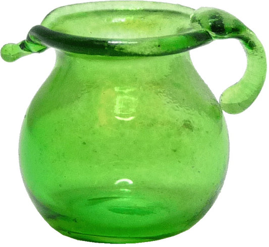 Dollhouse Small Green Glass Pitcher 1:12 Scale Miniature Kitchen