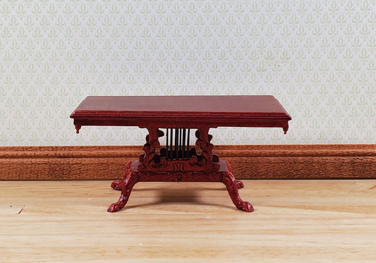 Dollhouse Vintage Coffee Table with Harp Detail 1:12 Scale by Hansson Miniatures