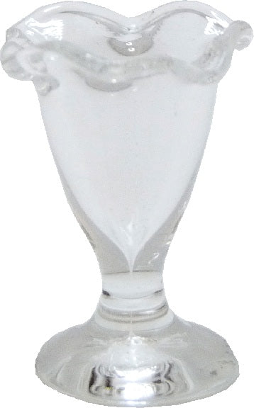 Dollhouse Glass Sundae Bowl on Pedestal 1:12 Scale Miniature Kitchen Dining
