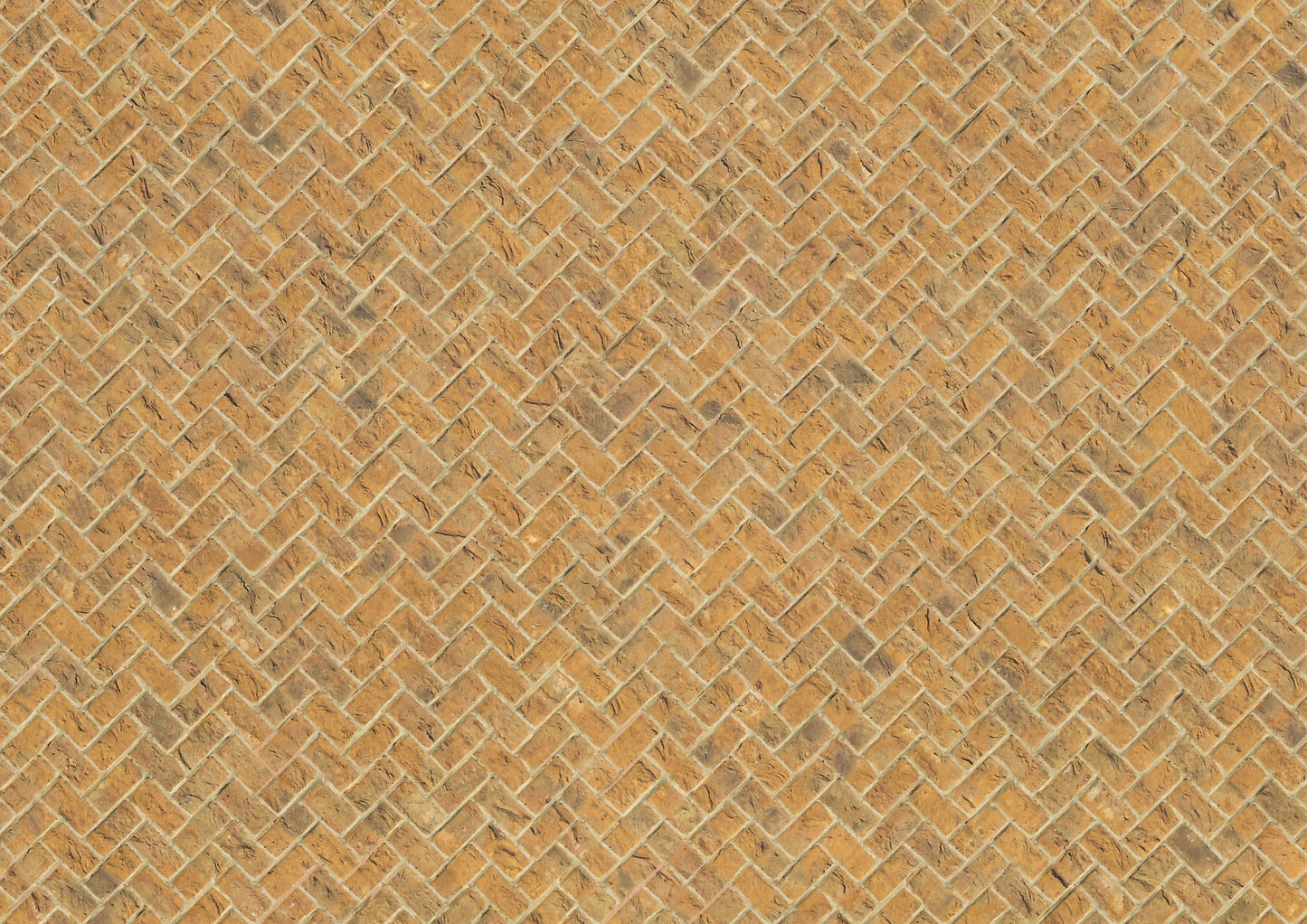 Miniature Yellow Weathered Brick Embossed Paper Herringbone 1:12 Scale Scenery