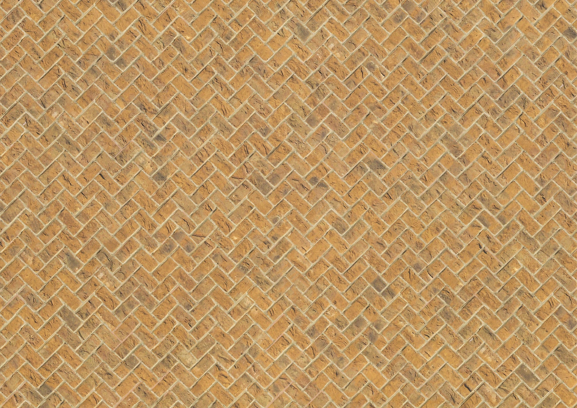 Miniature Yellow Weathered Brick Embossed Paper Herringbone 1:12 Scale Scenery