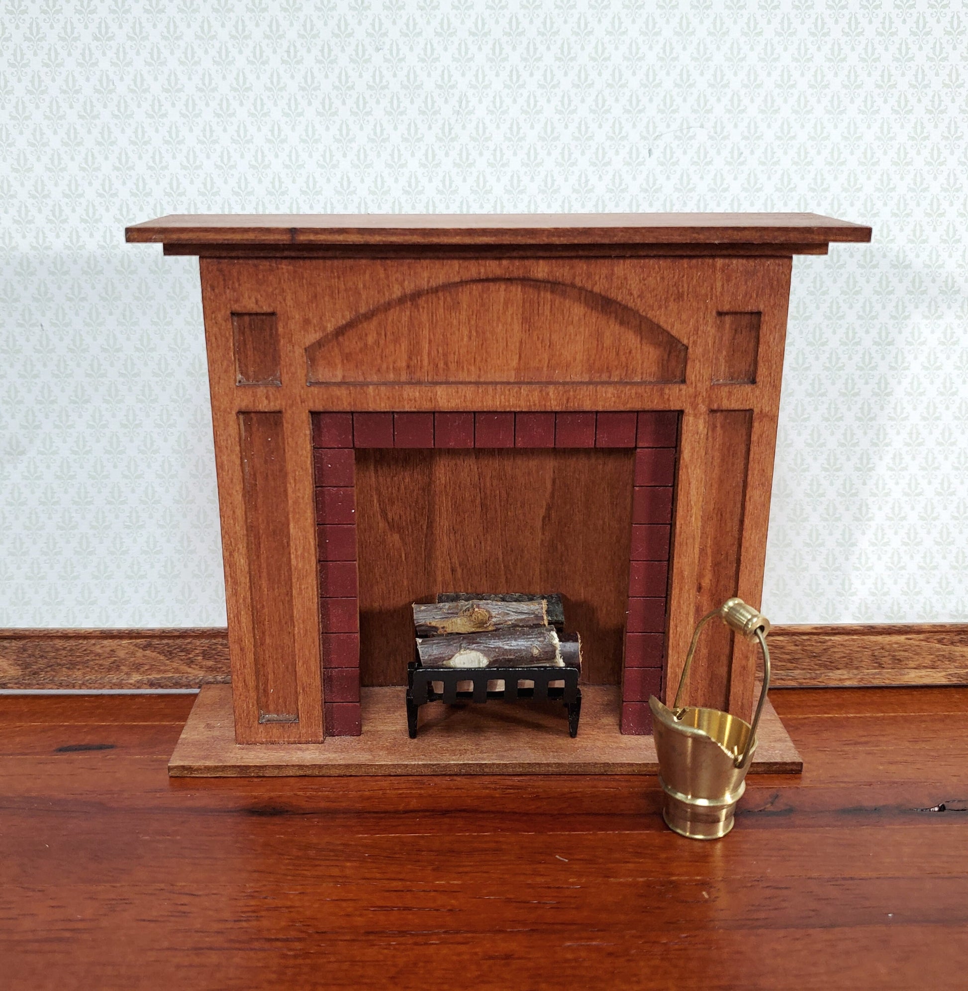 Dollhouse Brass Coal Scuttle Bucket Fireplace Accessory 1:12 Scale Miniature