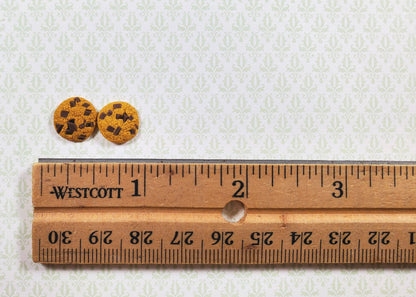 Dollhouse Chocolate Chip Cookies Set of 2 1:12 Scale Miniature Food