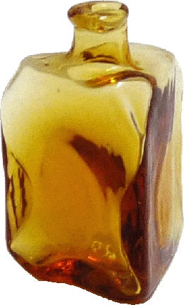Dollhouse Amber Glass Triangle Bottle 1:12 Scale Miniature Decoration Drinks