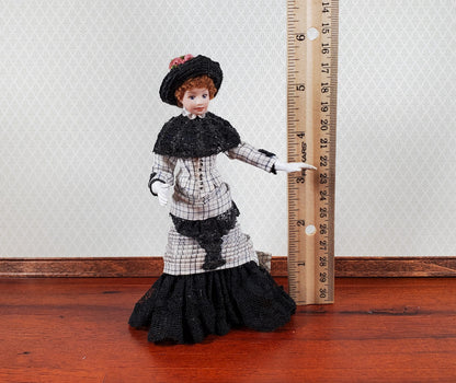 Artisan Dollhouse Doll Victorian Lady 1:12 Scale Vintage OOAK Porcelain