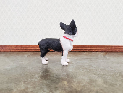Miniature Dog Boston Terrier Black & White 1:12 Scale Pet