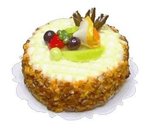 Dollhouse Lemon Cake with Lattice Design 1:12 Scale Miniature Dessert