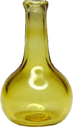 Dollhouse Amber Glass Onion Jar or Vase 1:12 Scale Miniature