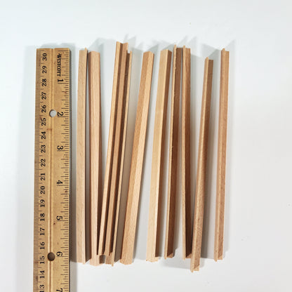 Dollhouse Miniatures 6" Pieces x10 Corner Trim Molding 1/4" x 1/4" x 18" long 77507