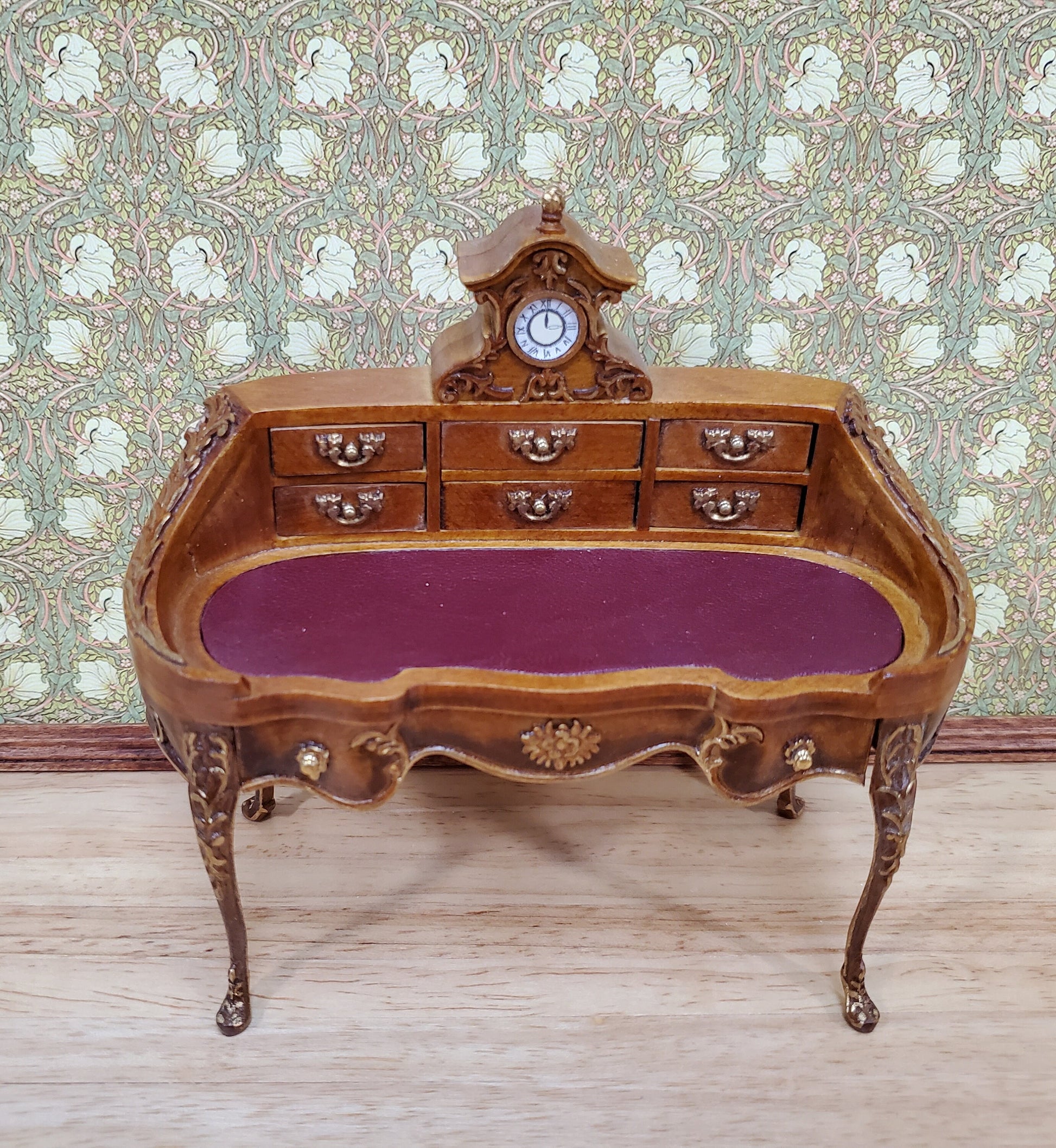 JBM Dollhouse Writing Louis XV Bombe Style Furniture 1:12 Scale Miniature