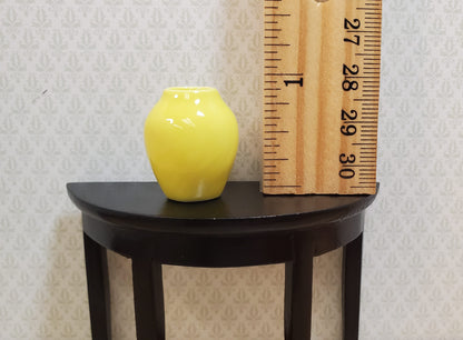 Dollhouse Ceramic Vase Bright Yellow 1:12 Scale Miniature Modern Style