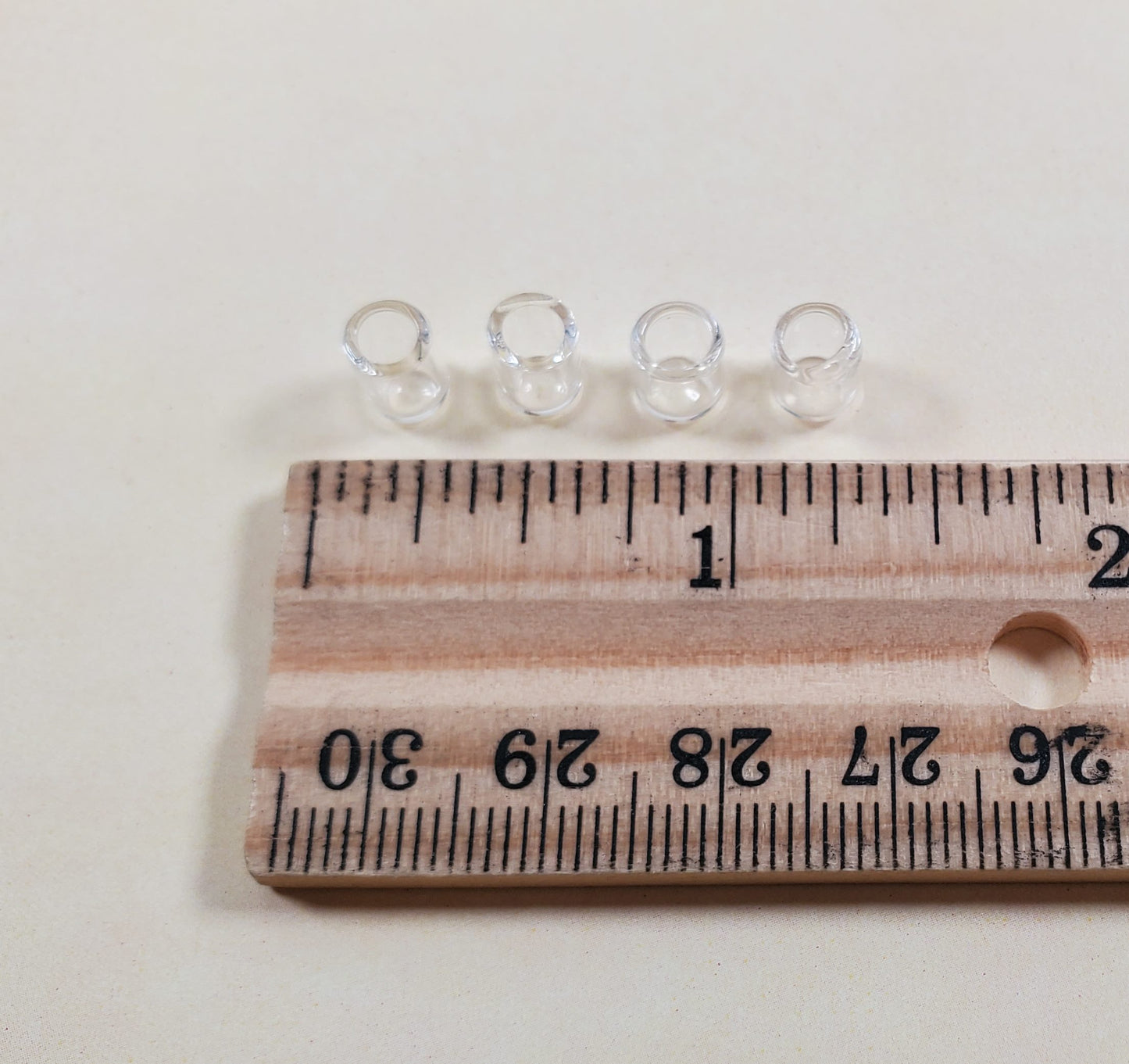 Dollhouse HALF SCALE Clear Juice Glasses Set of 4 1:24 Miniature Real Glass