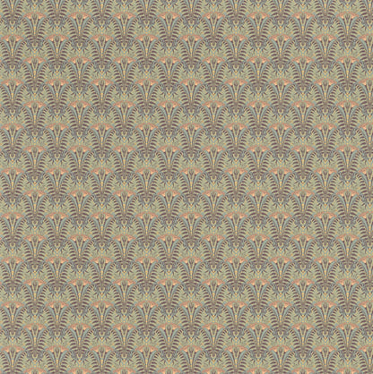 Dollhouse Wallpaper Lily in Ashes of Rose Art Nouveau Bradbury & Bradbury 1:12