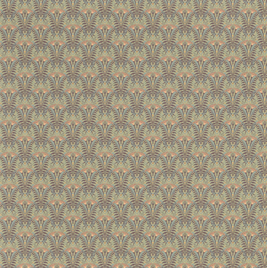 Dollhouse Wallpaper Lily in Ashes of Rose Art Nouveau Bradbury & Bradbury 1:12