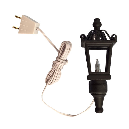 Dollhouse Large Black Coach Wall Light 1:12 Scale Miniature 12 Volt Electric Porch Light