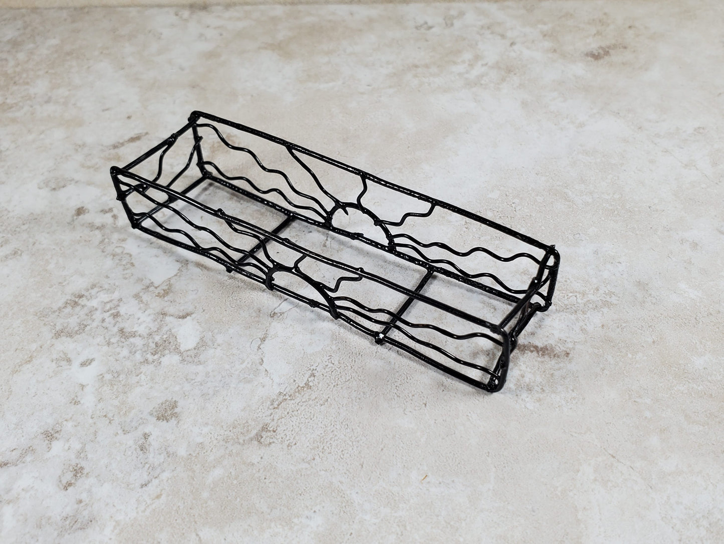 Dollhouse Metal Sunrise Window Box Black Empty 1:12 Scale Miniature