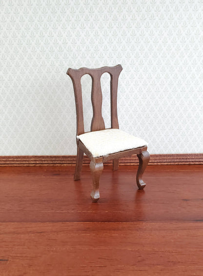 Dollhouse Chair for Kitchen or Dining Room White Seat 1:12 Miniature Furniture