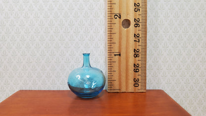 Dollhouse Carboy Demijohn Aqua Glass Bottle Round 1:12 Scale some color flaw