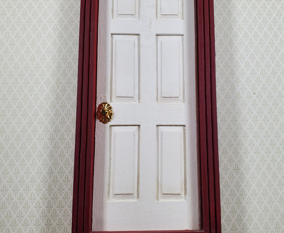 Dollhouse Doorknobs Handles Fancy Gold Brass 6 pcs 1:12 Scale Miniatures