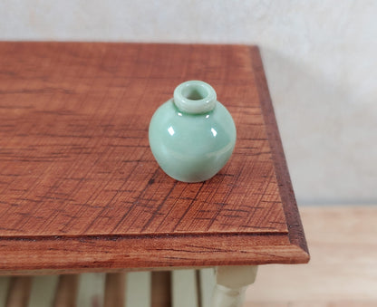 Dollhouse Small Ceramic Vase or Jug Green1:12 Scale Miniature