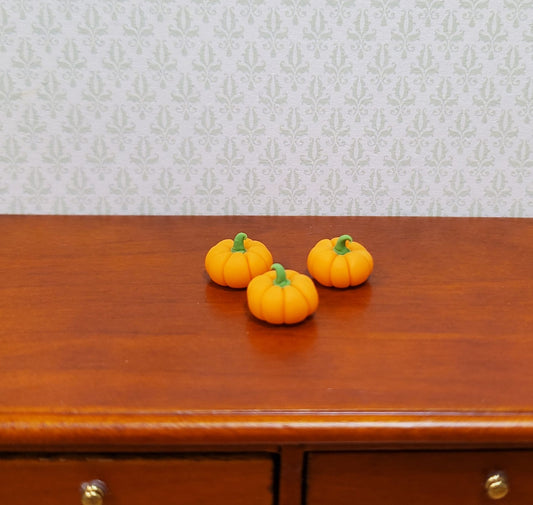 Dollhouse Pumpkins Set of 3 1:12 Scale Miniature Food Halloween Kitchen Grocery