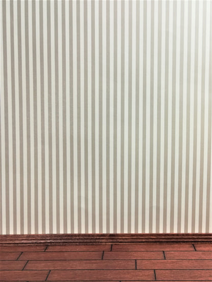 Dollhouse Striped Wallpaper Beige Stripes 3 Sheets "Marusia Stripe" 1:12 Scale