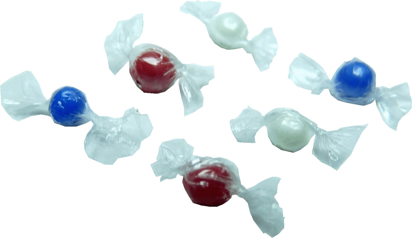 Dollhouse Wrapped Gumballs 4th of July Assorted 1:12 Scale Miniature Food Treats