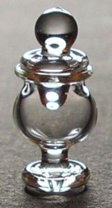 Dollhouse Clear Glass Jar with Stopper Fancy 7/8" 1:12 Scale Miniature