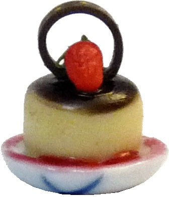 Dollhouse Chocolate Strawberry Cheesecake 1:12 Scale Miniature Dessert Food