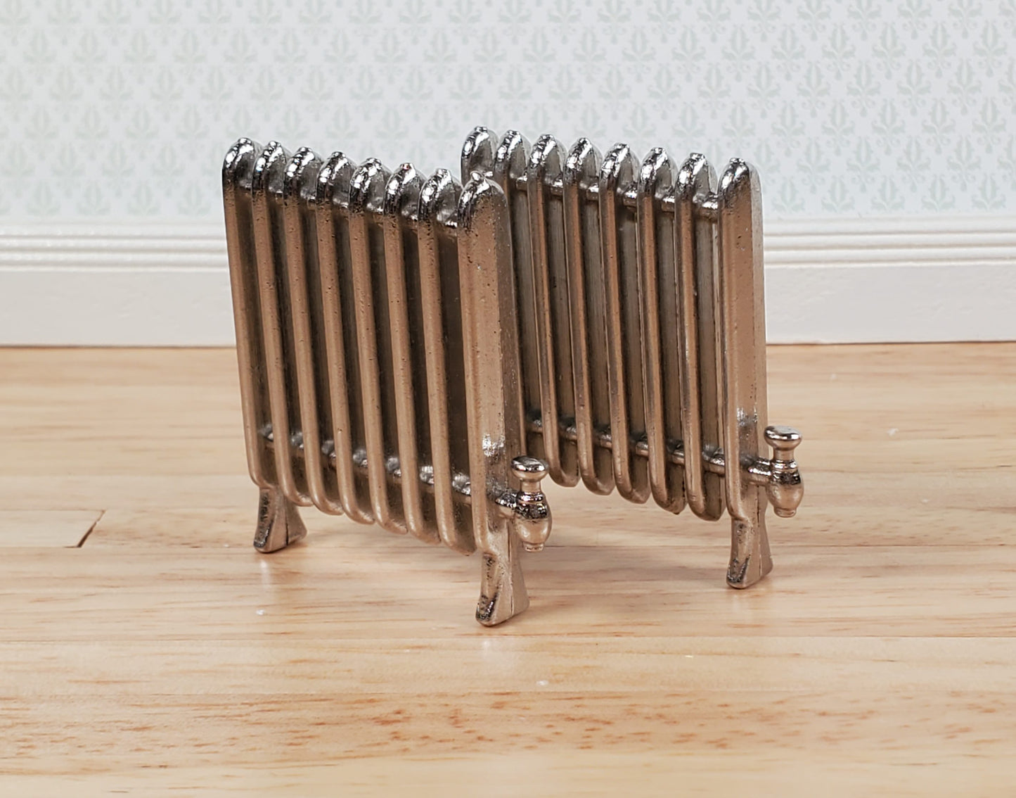 Dollhouse Radiators Metal Set of 2 SMALL Profile 1 3/4" Tall Miniature Accessories