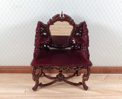 Dollhouse Vanity Dressing Table Mahogany Finish 1:12 Scale by Hansson Miniatures