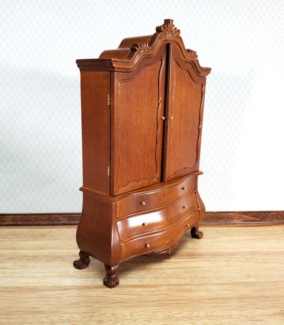 JBM Dutch Baby House Cabinet Dollhouse Large 1:12 Scale Miniature Walnut Finish