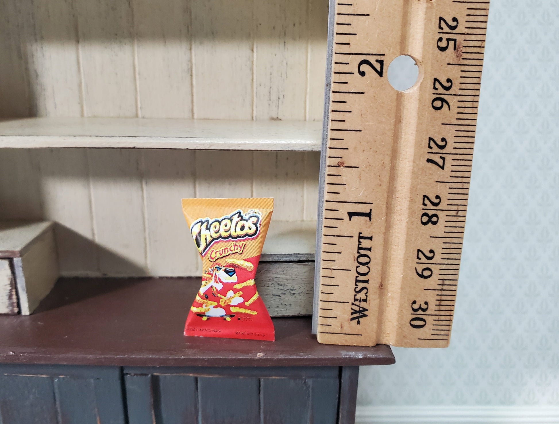 Dollhouse Cheetos Crunchy Snack Bag 1:12 Scale Miniature Food Groceries Kitchen