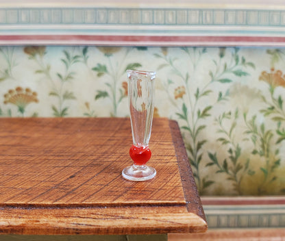 Dollhouse Glass Flute with Heart Design 1:12 Scale Miniature Kitchen Dining