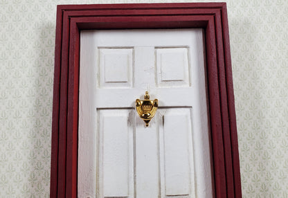 Dollhouse Door Knocker Gold Painted Brass Metal Movable 1:12 Scale Miniature