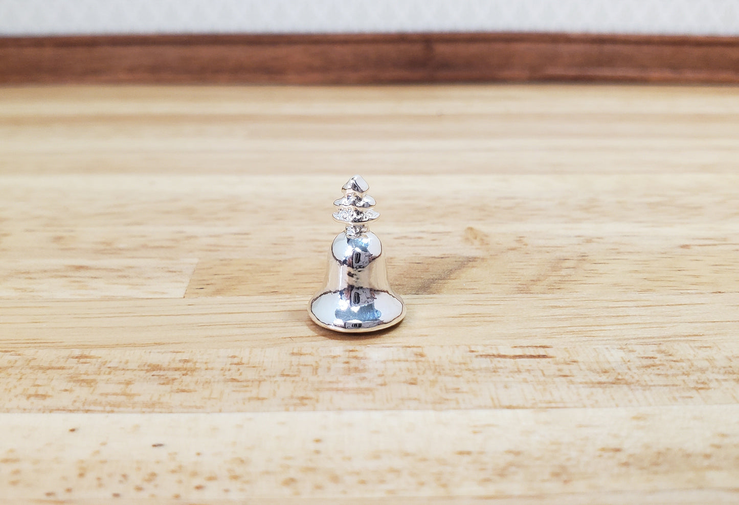 Dollhouse Large Silver Christmas Bell 1:12 Scale Miniature
