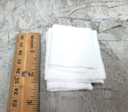 Dollhouse White Towels Set of 3 Bath or Beach 1:12 Scale Miniature Bathroom