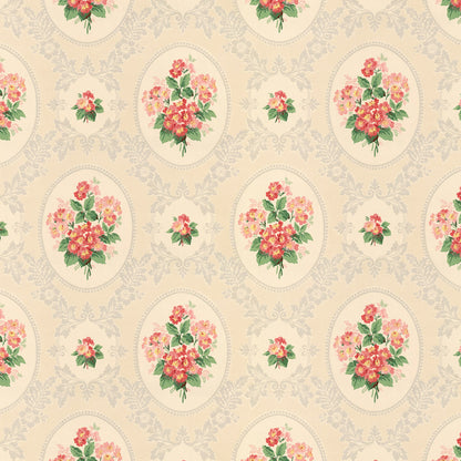 Dollhouse Wallpaper Rose Bouquet Bradbury & Bradbury 1:12 Scale