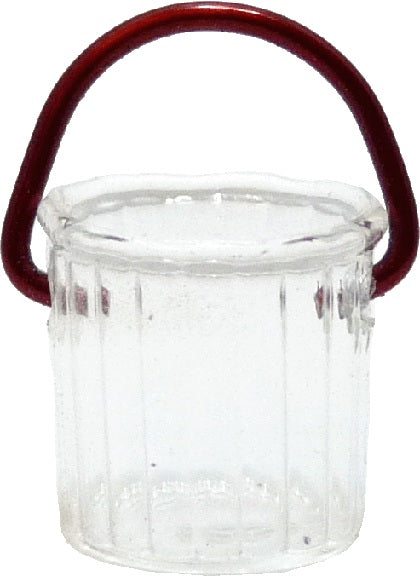 Dollhouse Glass Ice Bucket with Handle 1:12 Scale Miniature Kitchen