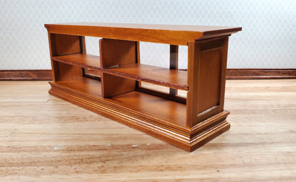 Dollhouse Low Display Counter for Bakery Store or Shop 1:12 Scale Walnut Finish
