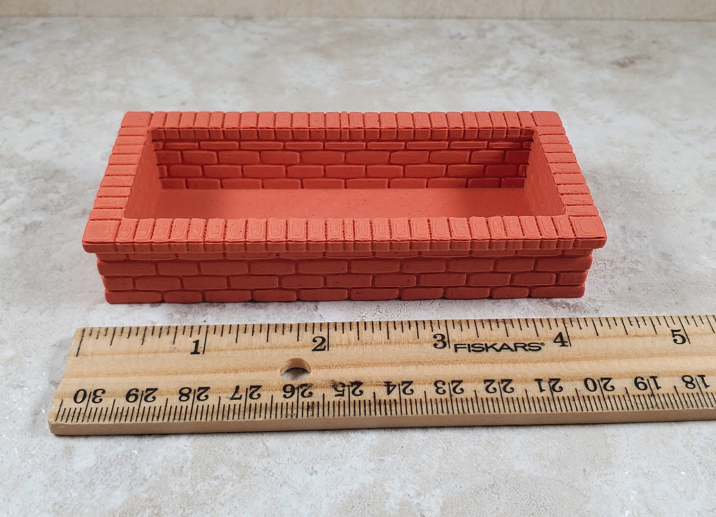 Miniature Brick Style Planter Flower Box 1:12 Scale Dollhouse Garden Decor