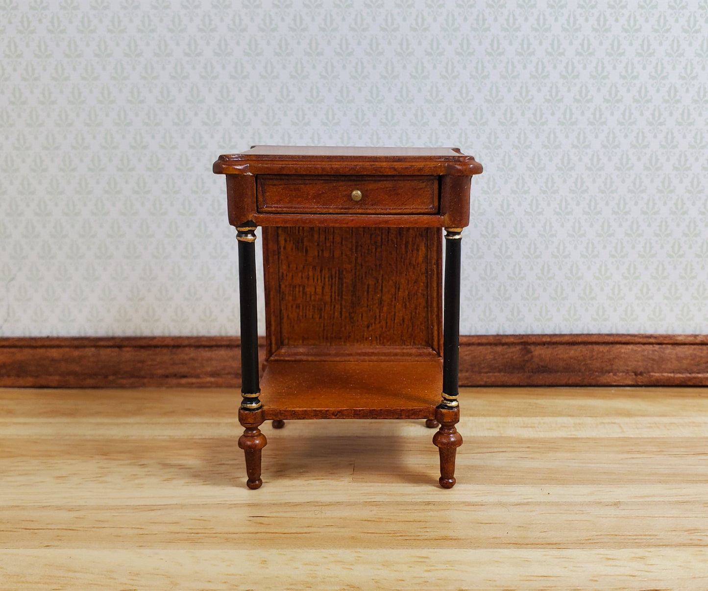 Dollhouse Side Table with Drawer Regency Style 1:12 Scale Hansson's Miniatures