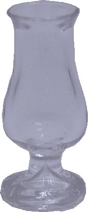 Dollhouse Tall Hurricane Drink Glass or Pedestal Vase 1:12 Scale Miniature