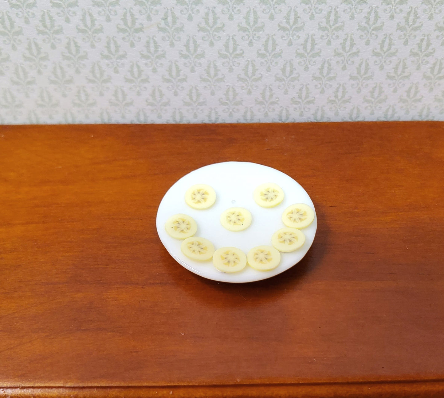 Dollhouse Banana Slices Set of 12 1:12 Scale Miniature Food Kitchen Fruit Snacks