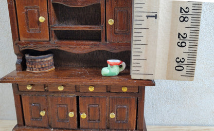 Tiny Elf Boot Mug 1:24 Half Scale Ceramic Miniature Christmas Decor Super Small