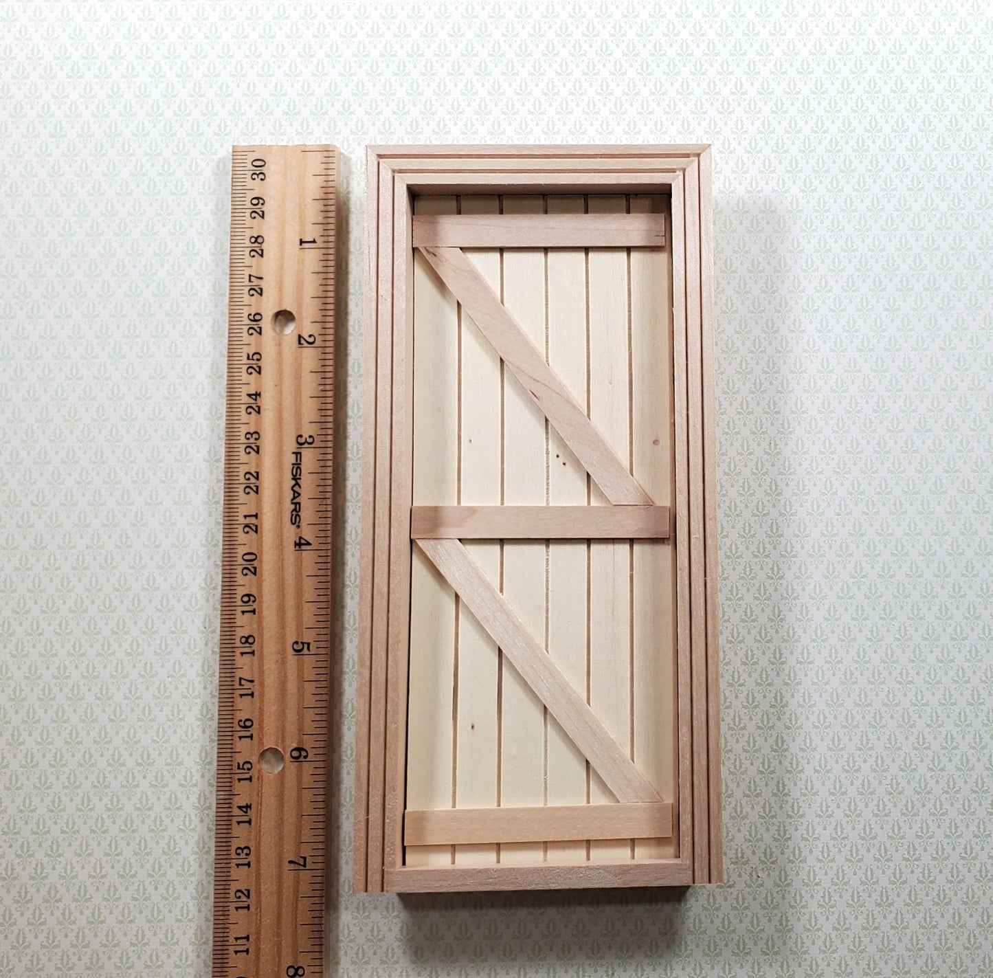 Dollhouse Door Ledged & Braced Farm House Style Exterior 1:12 Scale Miniature