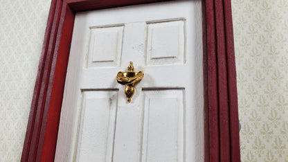 Dollhouse Door Knocker Gold Painted Brass Metal Movable 1:12 Scale Miniature