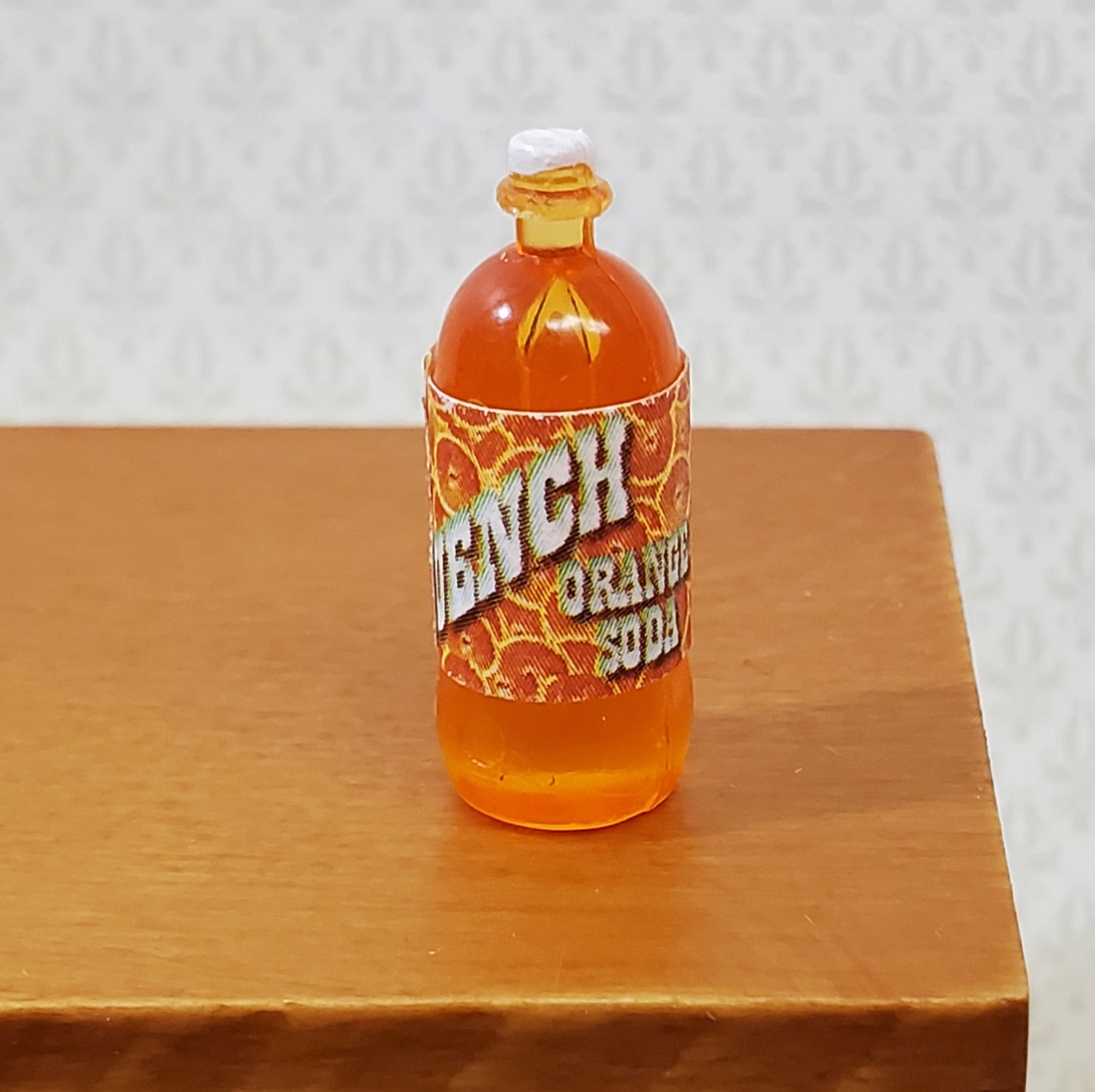 Dollhouse Soda Pop Bottle 2 Liter Size Orange 1:12 Scale Miniature Food Groceries